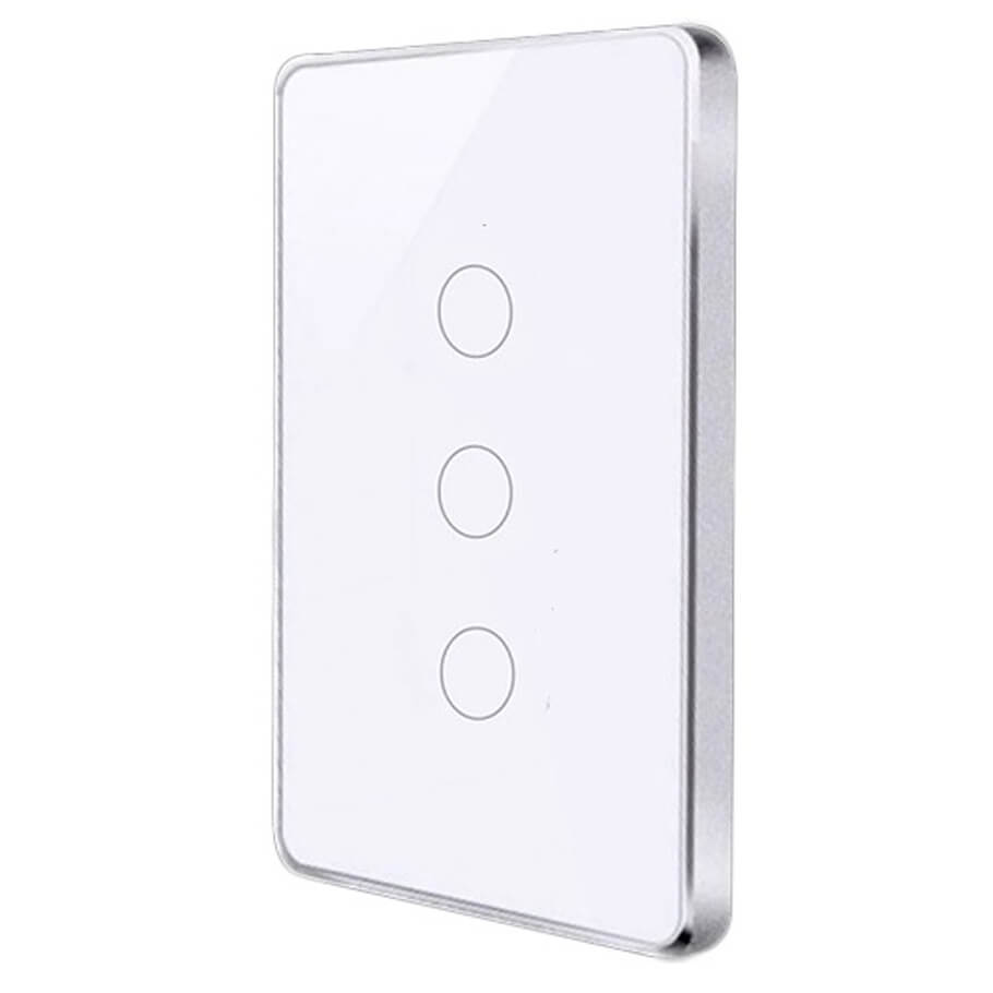 Công tắc thông minh cảm ứng 3 nút viền kim loại SmartZ WZ1